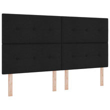 Boxspring bed met hoofdeinde Zwart 180 x 200 cm Stof