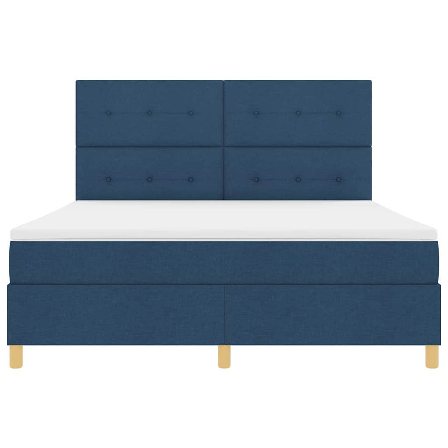 Boxspringbed met hoofdeinde Blauw 180 x 200 cm Stof