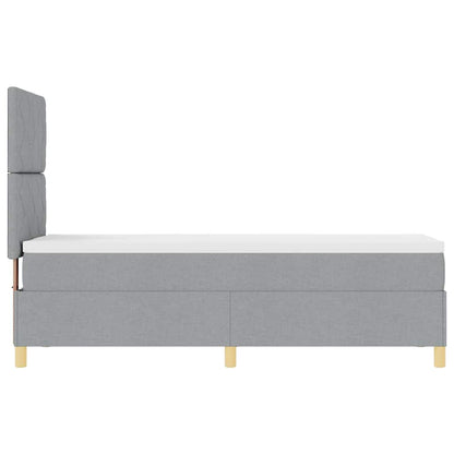 Boxspringbed met matras Lichtgrijs 80 x 200 cm Stof