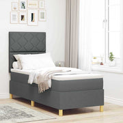 Boxspringbed 80x200 cm donkergrijs stof