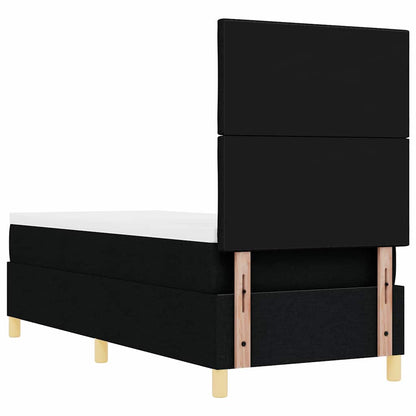 Boxspringbed met hoofdeinde Zwart 80 x 200 cm Stof