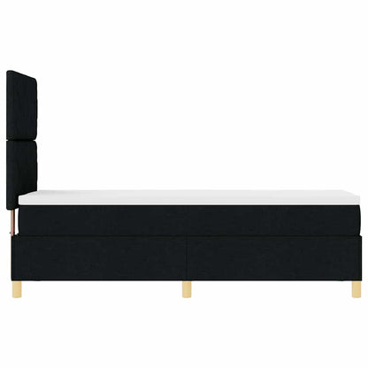 Boxspringbed met hoofdeinde Zwart 80 x 200 cm Stof