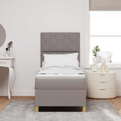 Boxspringbed met hoofdeinde Taupe 80 x 200 cm Stof