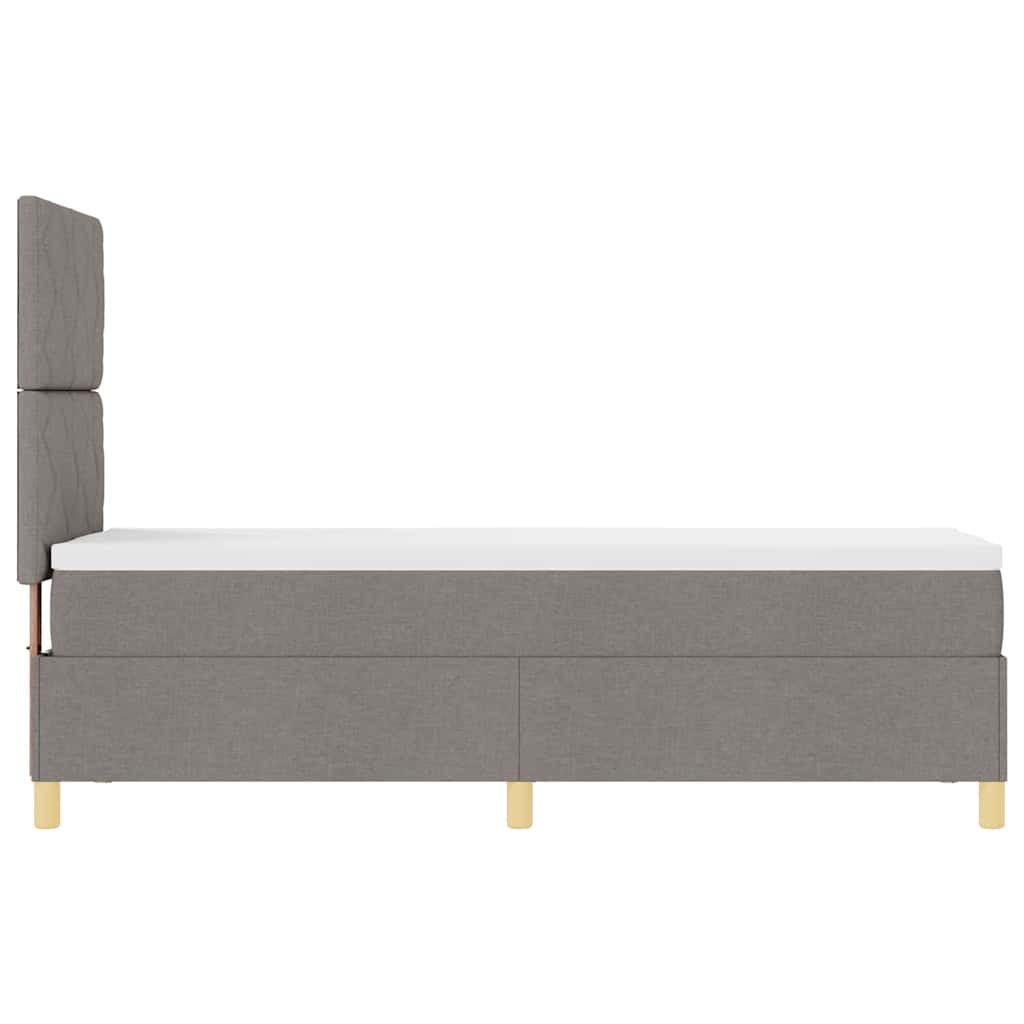 Boxspringbed met hoofdeinde Taupe 80 x 200 cm Stof