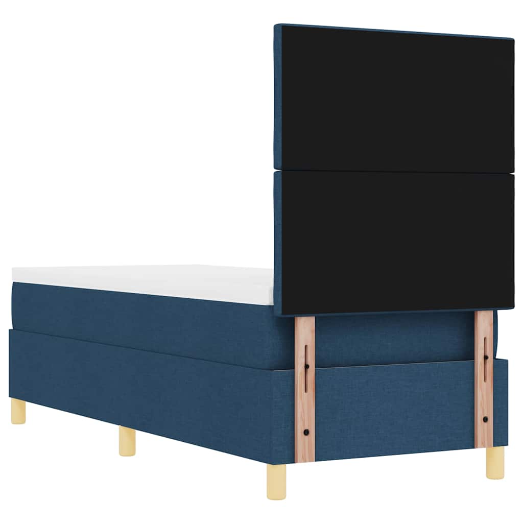 Boxspringbed met hoofdeinde Blauw 80 x 200 cm Stof