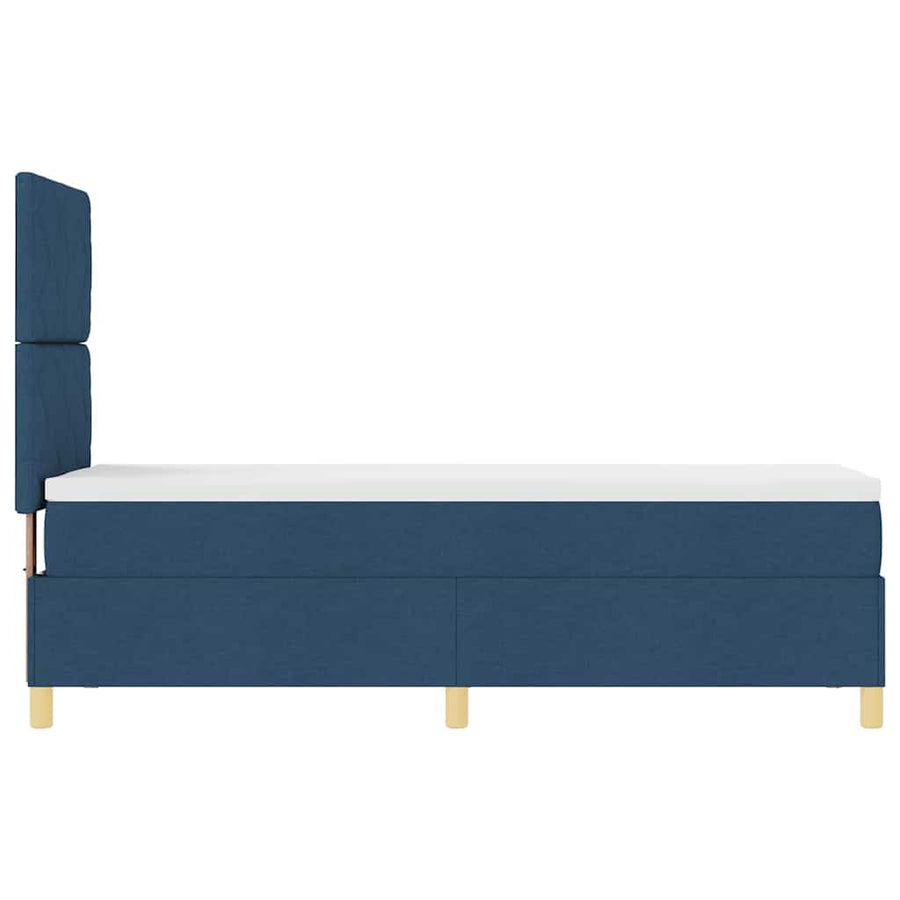 Boxspringbed met hoofdeinde Blauw 80 x 200 cm Stof