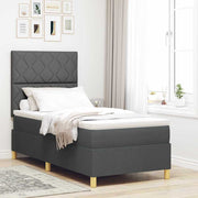 Boxspringbed 90x200 cm donkergrijs