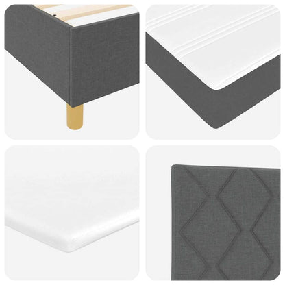 Boxspringbed met matras Donkergrijs 120 x 190 cm Stof