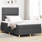 Boxspringbed 120x190 cm donkergrijs stof