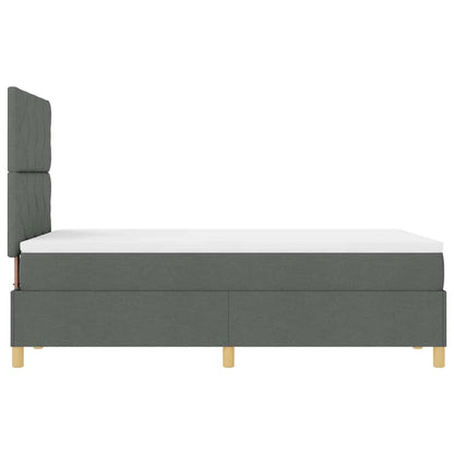 Boxspringbed met matras Donkergrijs 120 x 190 cm Stof