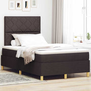 Boxspringbed 120x190 cm donkerbruin stof