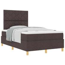 Boxspringbed met matras Donkerbruin 120 x 190 cm Stof