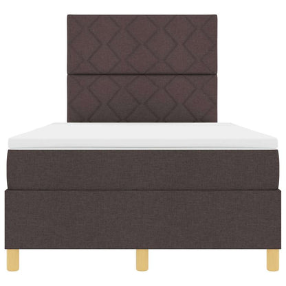 Boxspringbed met matras Donkerbruin 120 x 190 cm Stof