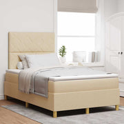 Boxspringbed 120x190 cm stof crème