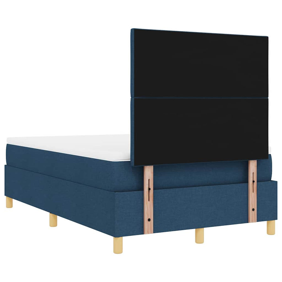 Boxspringbed met matras met hoofdeinde Blauw 120 x 190 cm Stof