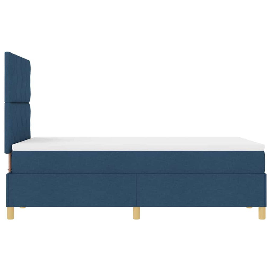 Boxspringbed met matras met hoofdeinde Blauw 120 x 190 cm Stof