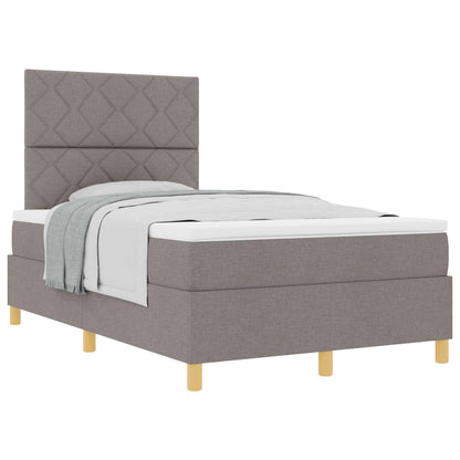 Boxspringbed met hoofdeinde Taupe 120 x 200 cm Stof