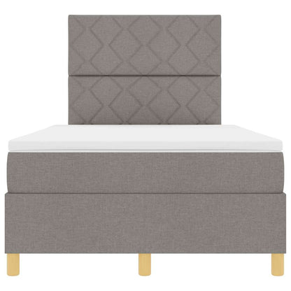 Boxspringbed met hoofdeinde Taupe 120 x 200 cm Stof