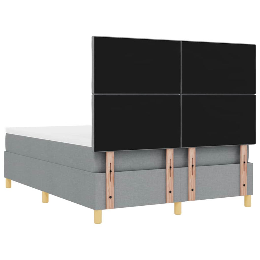 Boxspringbed met matras Lichtgrijs 160 x 200 cm Stof