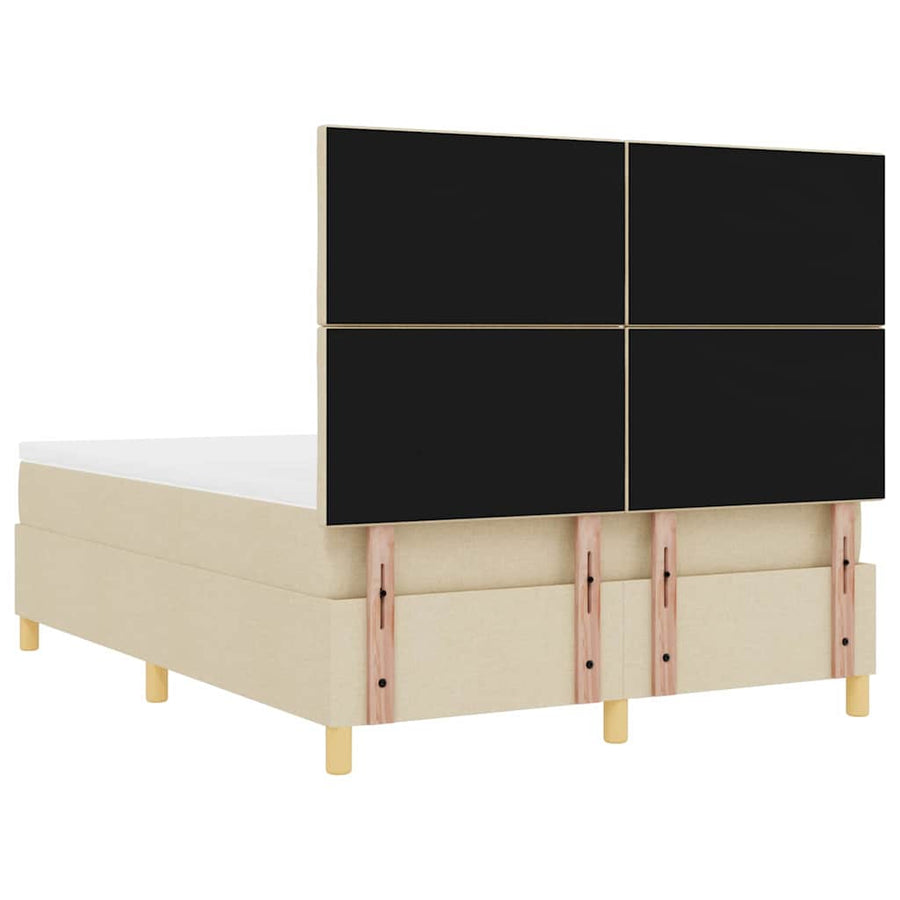Boxspringbed met matras met hoofdeinde Crème 160 x 200 cm Stof