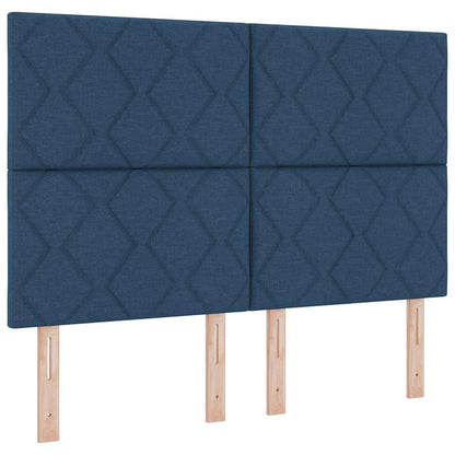 Boxspringbed met matras met hoofdeinde Blauw 160 x 200 cm Stof