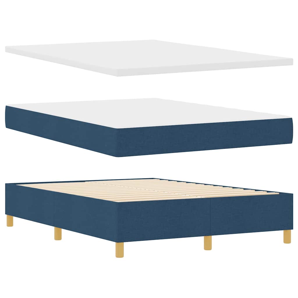 Boxspringbed met matras met hoofdeinde Blauw 160 x 200 cm Stof