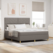 Boxspringbed met hoofdeinde Taupe 180 x 200 cm Stof