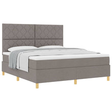 Boxspringbed met hoofdeinde Taupe 180 x 200 cm Stof