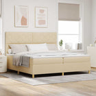 Boxspringbed met matras 200x200 cm crème