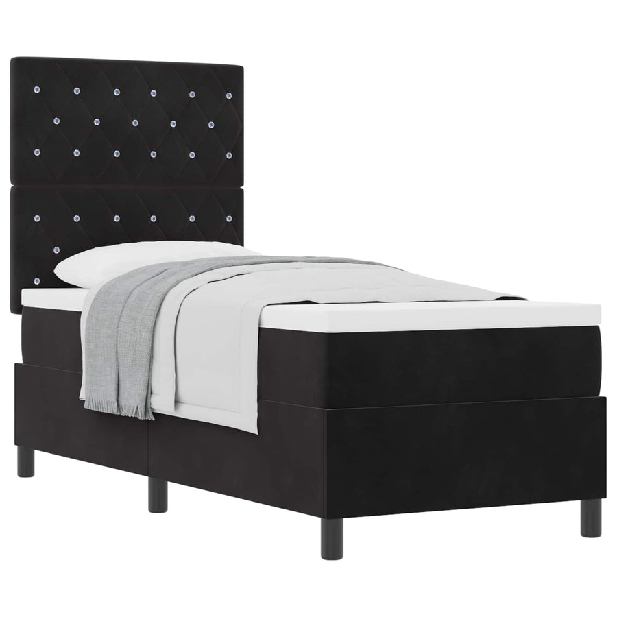 Boxspringbed met matras Zwart 80 x 200 cm Fluweel