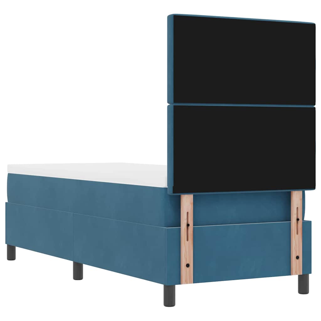 Boxspringbed met matras Donkerblauw 80 x 200 cm Fluweel