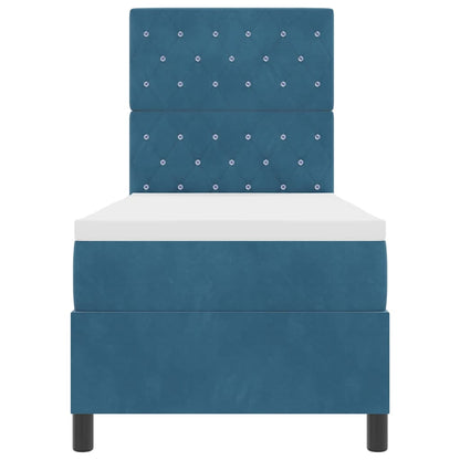 Boxspringbed met matras Donkerblauw 80 x 200 cm Fluweel
