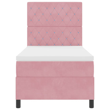 Boxspring bed met matras Roze 90 x 200 cm Fluweel