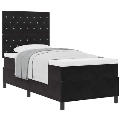 Boxspringbed met matras Zwart 100 x 200 cm Fluweel