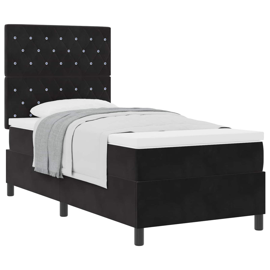 Boxspringbed met matras Zwart 100 x 200 cm Fluweel