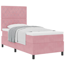 Boxspringbed met matras Roze 100 x 200 cm Fluweel