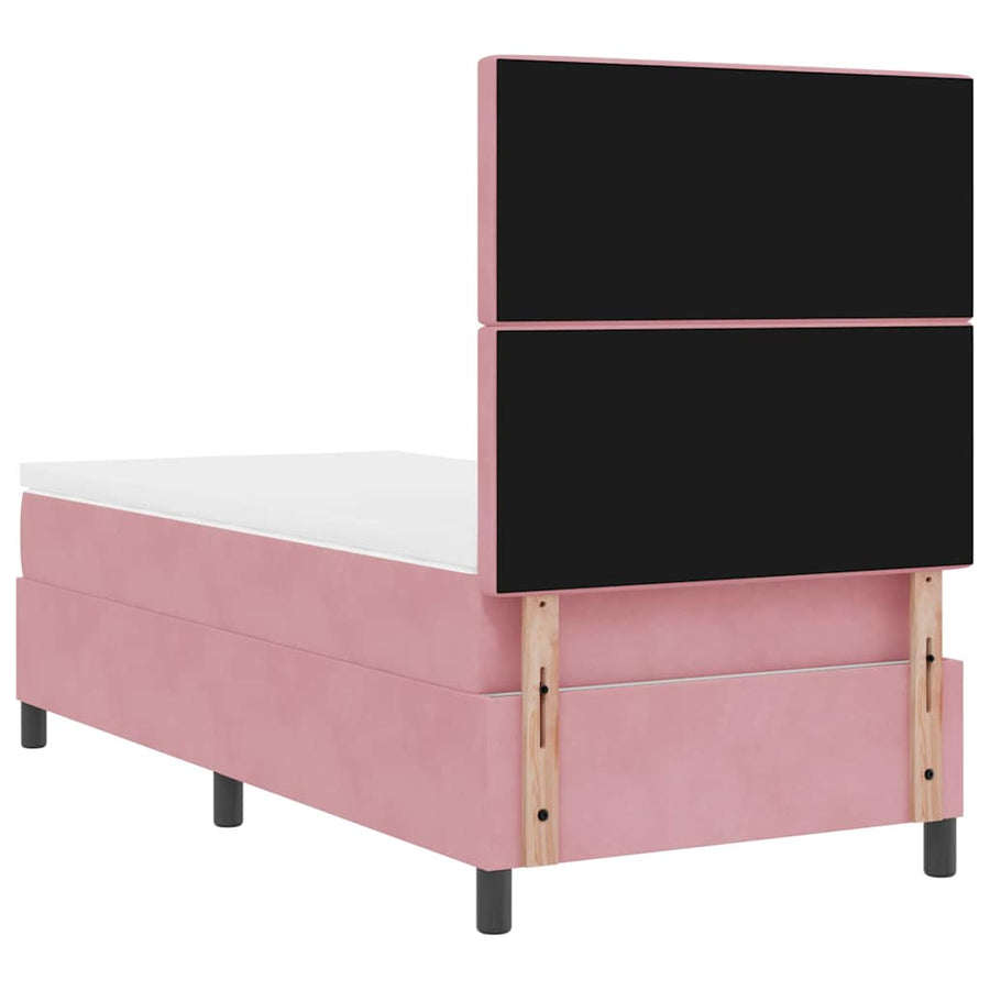 Boxspringbed met matras Roze 100 x 200 cm Fluweel