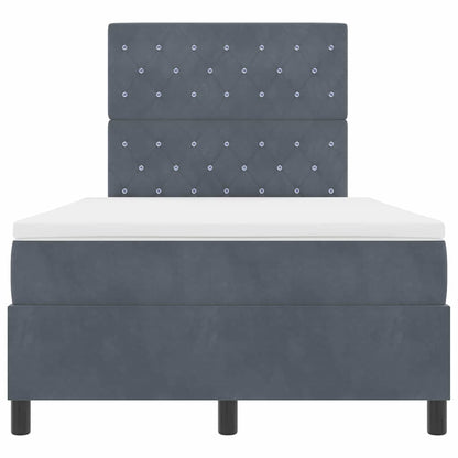 Boxspringbed met matras Donkergrijs 120 x 190 cm Stof