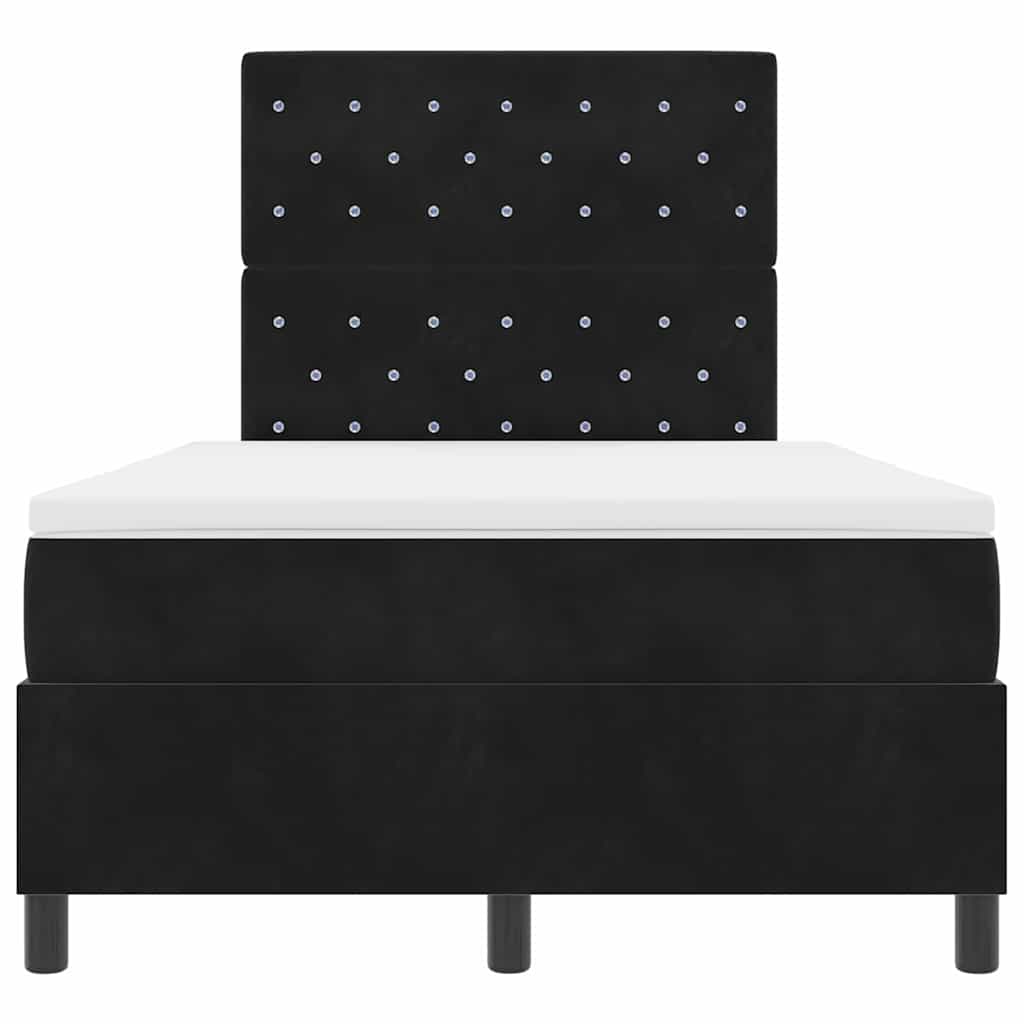 Boxspringbed met matras Zwart 120 x 190 cm Fluweel