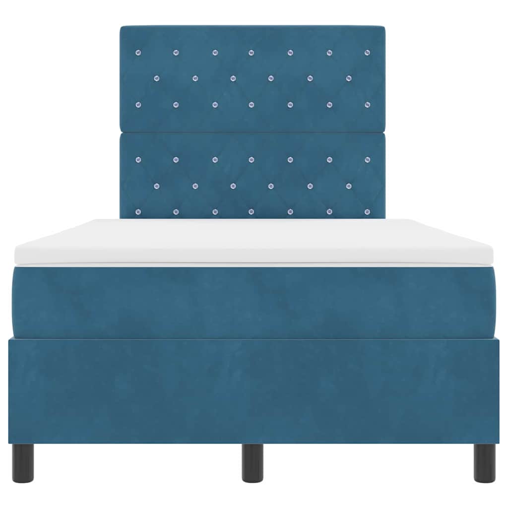 Boxspringbed met matras Donkerblauw 120 x 190 cm Fluweel