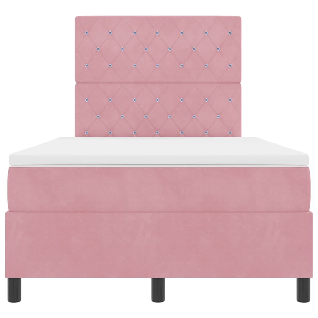 Boxspringbed met matras Roze 120 x 190 cm Fluweel