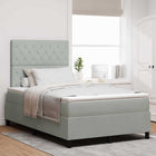 Boxspringbed 120x200 cm lichtgrijs stof