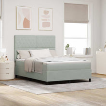 Boxspringbed met matras Lichtgrijs 140 x 190 cm Stof