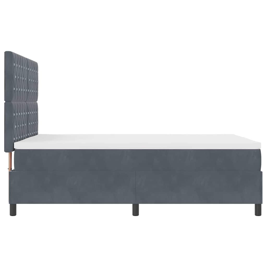 Boxspringbed met matras Donkergrijs 140 x 200 cm Fluweel