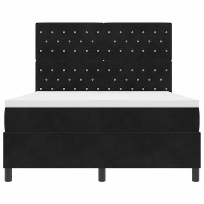 Boxspringbed met matras Zwart 140 x 200 cm Fluweel