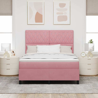 Boxspringbed met matras Roze 140 x 200 cm Fluweel