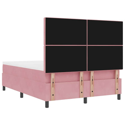 Boxspringbed met matras Roze 140 x 200 cm Fluweel