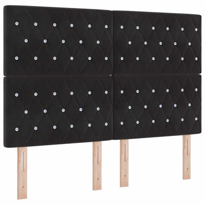 Boxspringbed met matras Zwart 160 x 200 cm Fluweel
