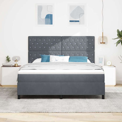 Boxspringbed met matras Donkergrijs 180 x 200 cm Fluweel