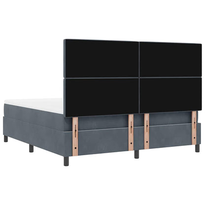 Boxspringbed met matras Donkergrijs 180 x 200 cm Fluweel